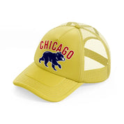 chicago cubs modern gold trucker hat