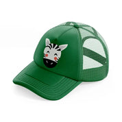 zebra green trucker hat