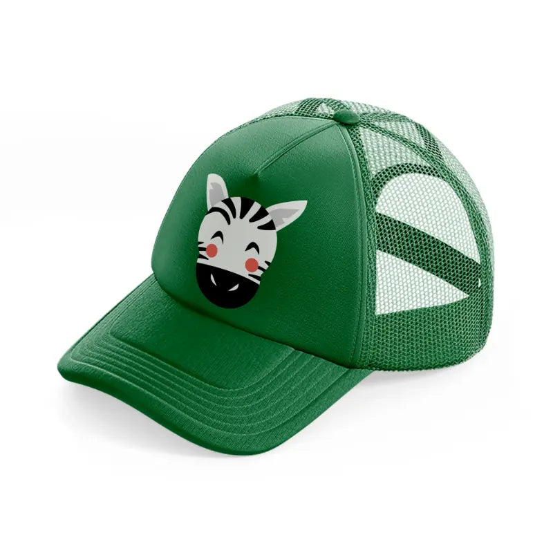 zebra green trucker hat