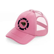 los angeles rams fan pink trucker hat