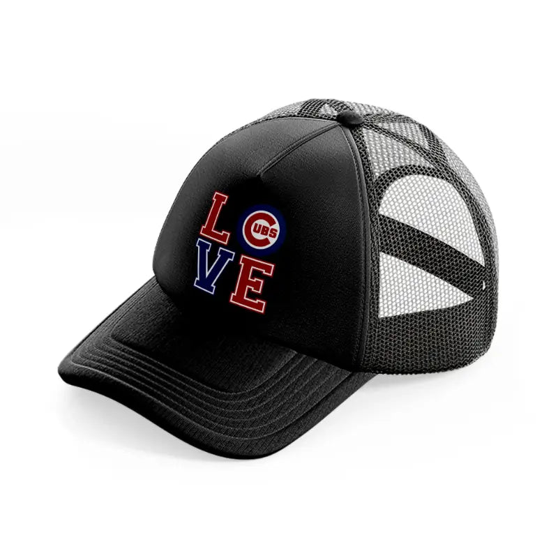 love cubs black trucker hat