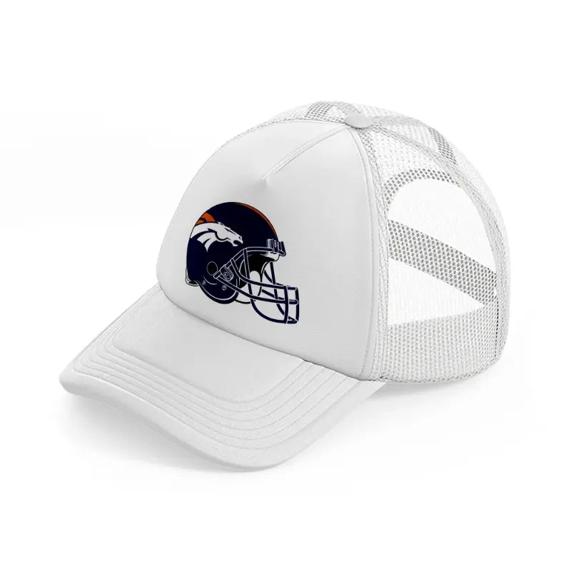 denver broncos helmet white trucker hat