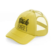 2. bride babes gold trucker hat