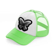butterfly lime green trucker hat
