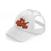quote 01 white trucker hat