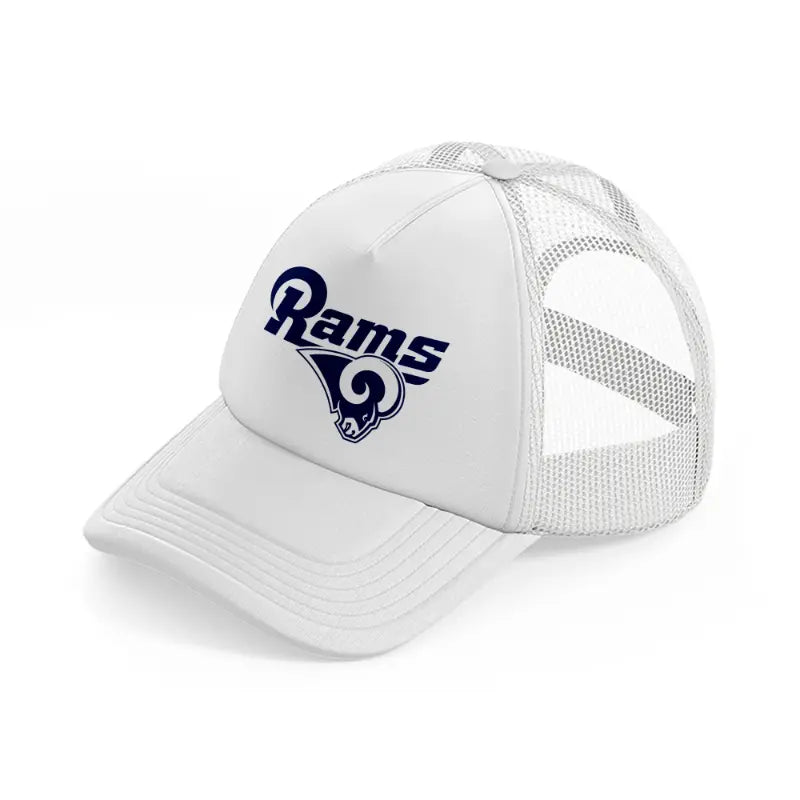 los angeles rams modern white trucker hat