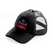 disco king black trucker hat