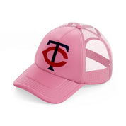 minnesota twins letters pink trucker hat