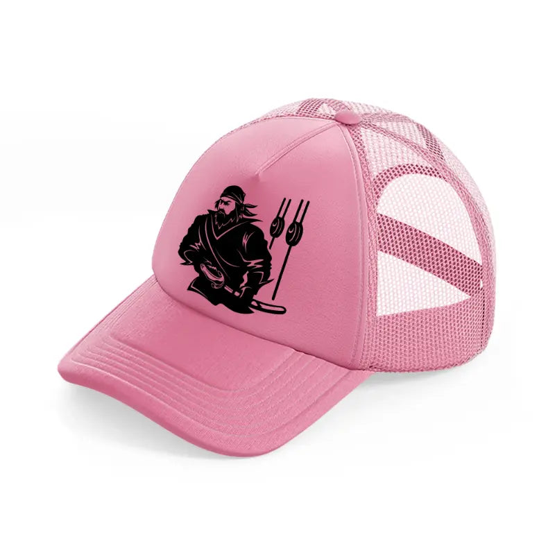 pirate crew vector pink trucker hat