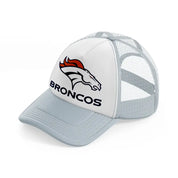 denver broncos logo grey trucker hat