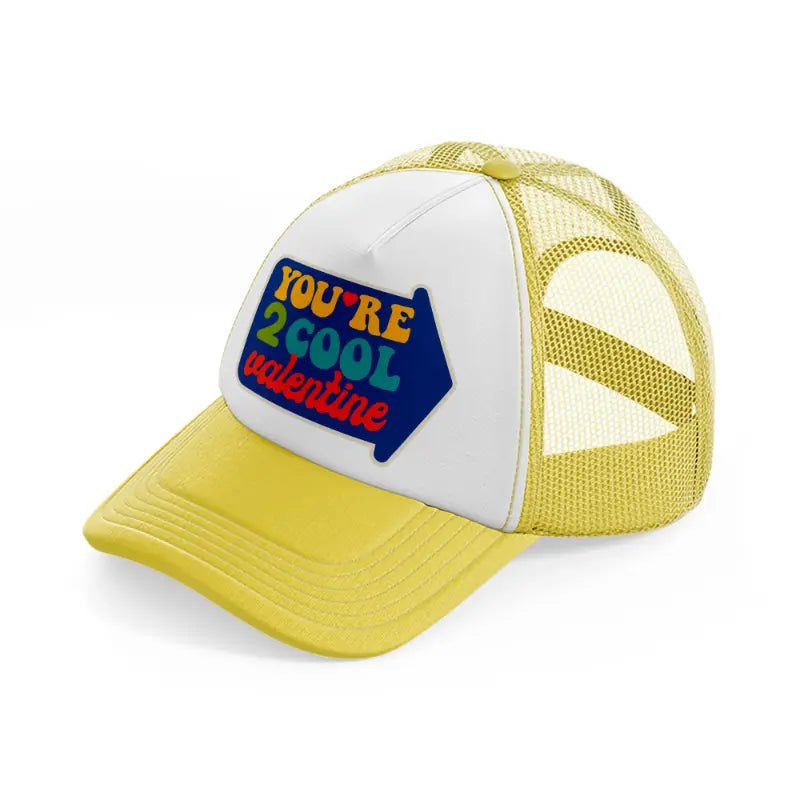groovy love sentiments gs 09 yellow trucker hat