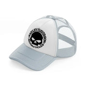 harley davidson motocycles skull grey trucker hat