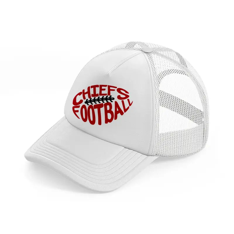 chiefs football white trucker hat
