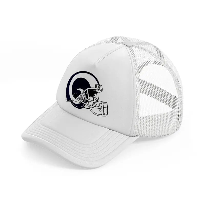 los angeles rams helmet white trucker hat