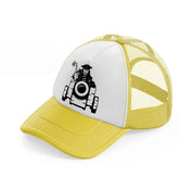 canon ball yellow trucker hat