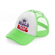 disco king lime green trucker hat