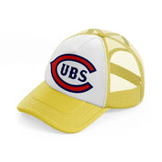chicago cubs vintage yellow trucker hat