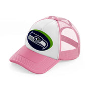 seattle seahawks 3d pink and white trucker hat
