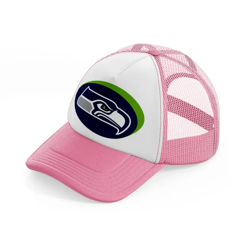 seattle seahawks 3d pink and white trucker hat