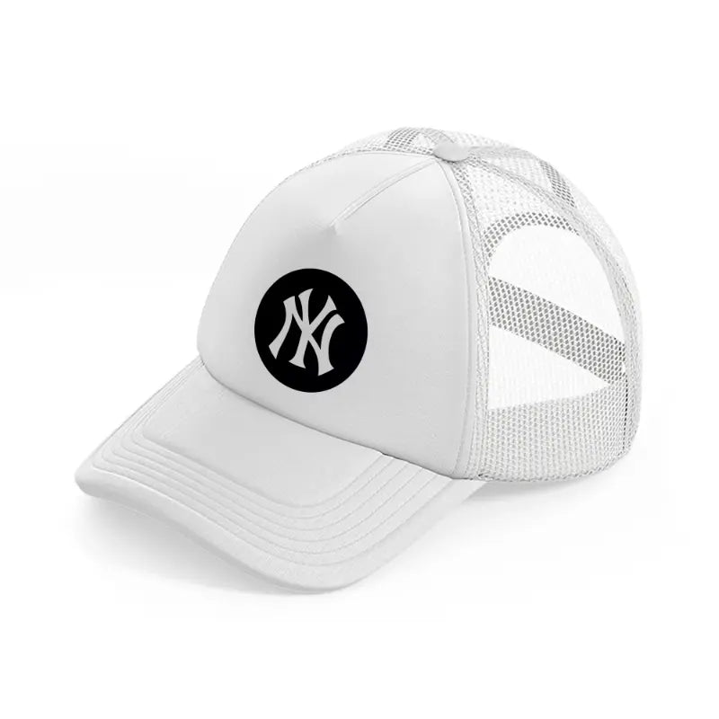 newyork badge white trucker hat