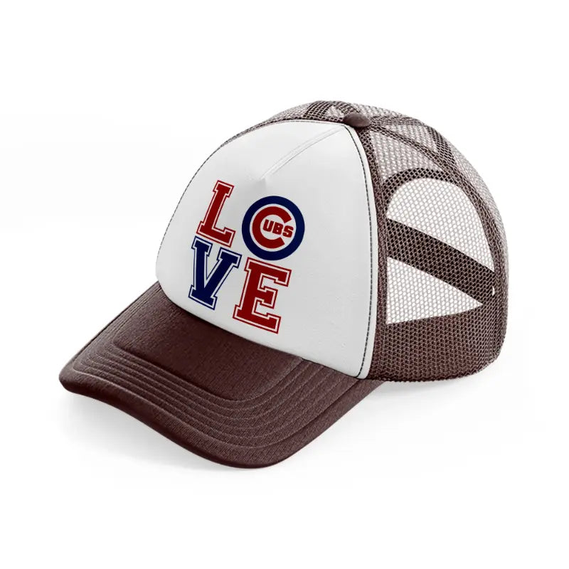 love cubs brown trucker hat