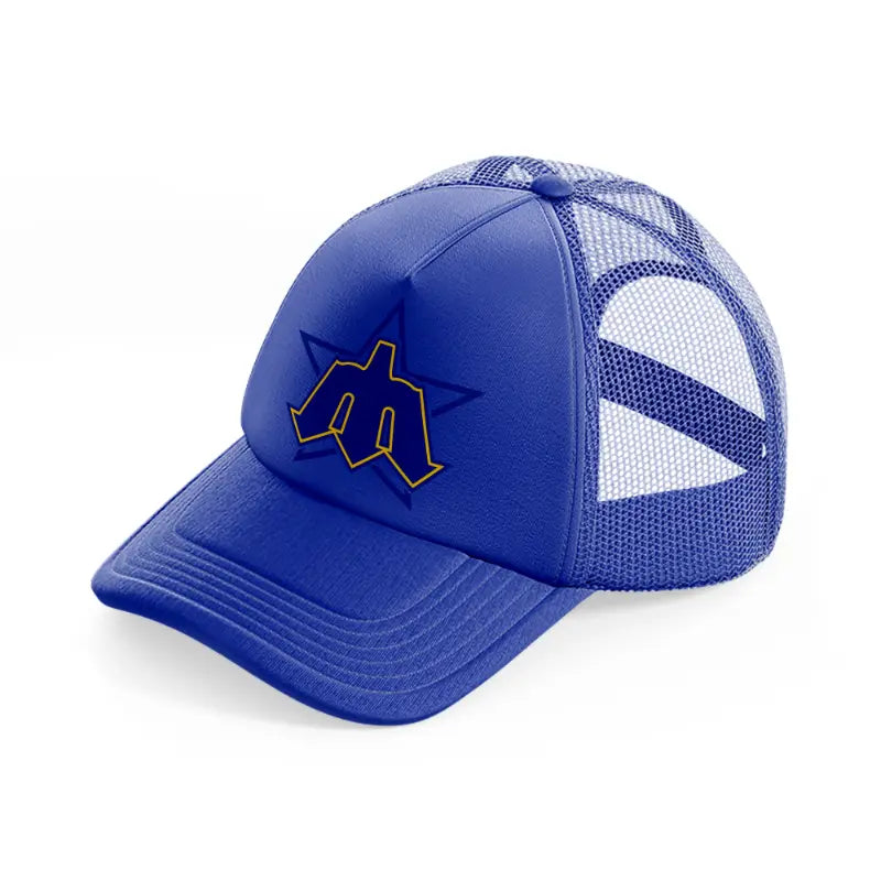 seattle mariners retro blue trucker hat
