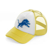 detroit lions emblem yellow trucker hat