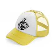 fish hook yellow trucker hat