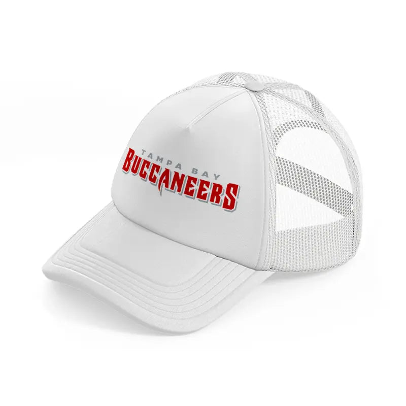 tampa bay buccaneers minimalist white trucker hat