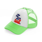 groovy love sentiments gs 04 lime green trucker hat
