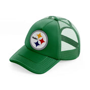 pittsburgh steelers badge green trucker hat