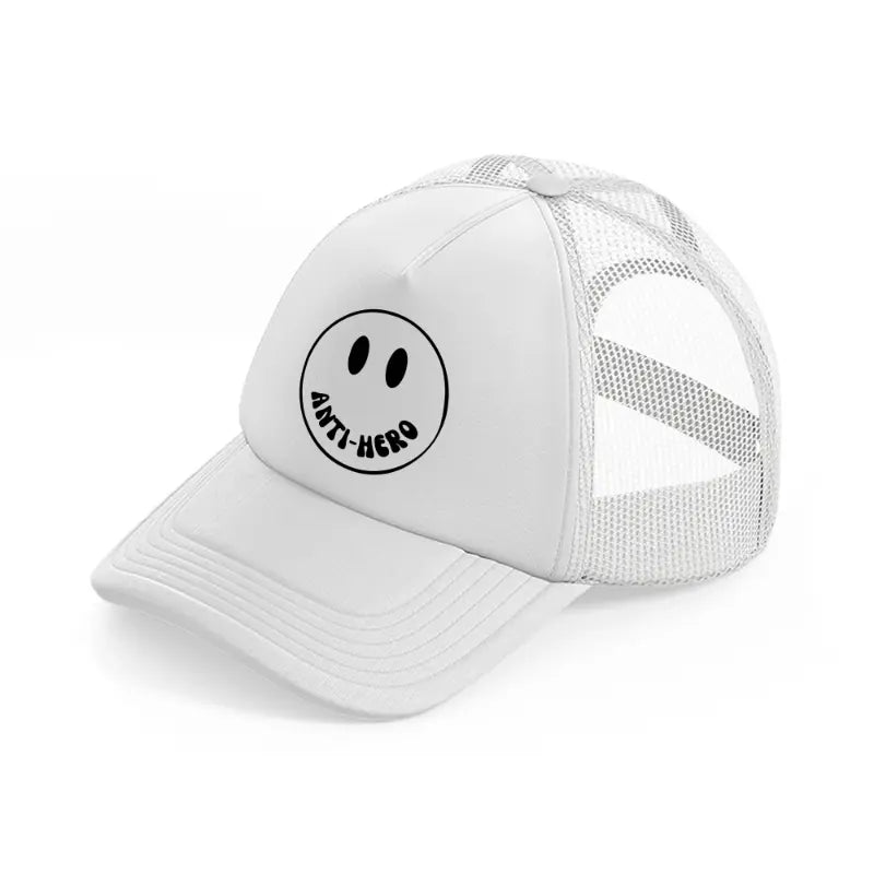 anti hero smiley white trucker hat