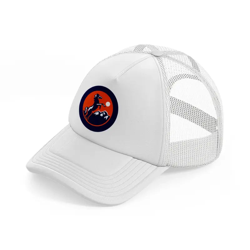 denver broncos badge white trucker hat