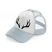 deer horn grey trucker hat