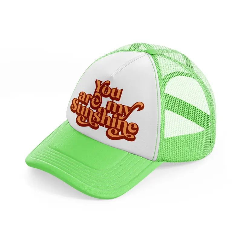 quote 01 lime green trucker hat