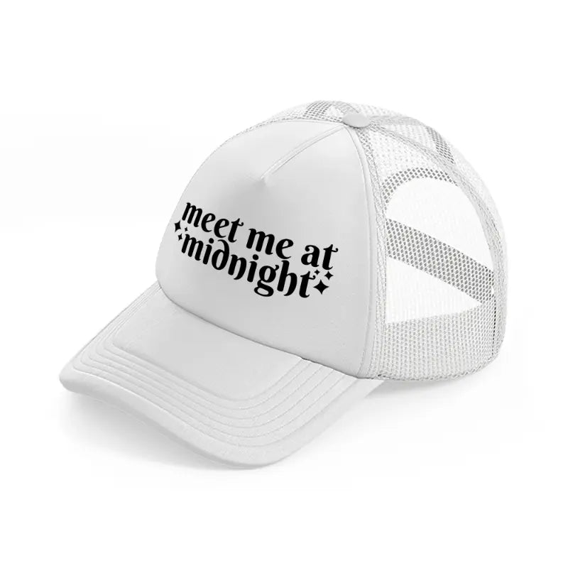 meet me at midnight white trucker hat