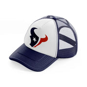 houston texans emblem navy blue and white trucker hat