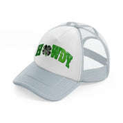 howdy clover grey trucker hat