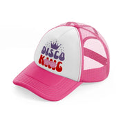 disco king neon pink trucker hat