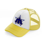 seattle mariners retro yellow trucker hat