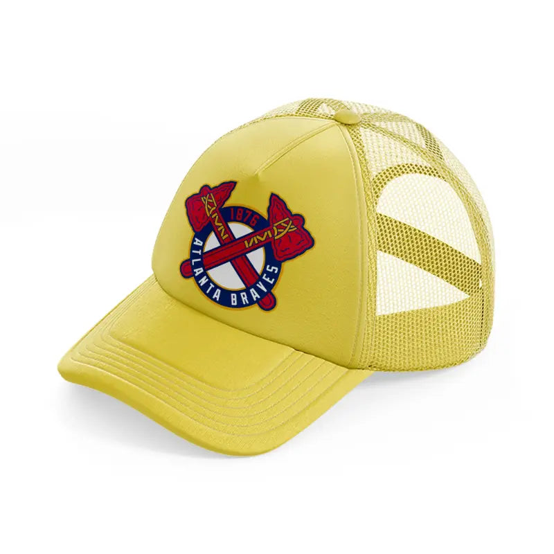 1876 atlanta braves gold trucker hat
