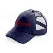 nationals logo navy blue trucker hat