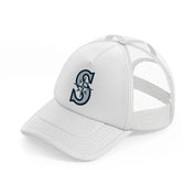 seattle mariners white trucker hat