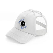 meet me at midnight blue white trucker hat