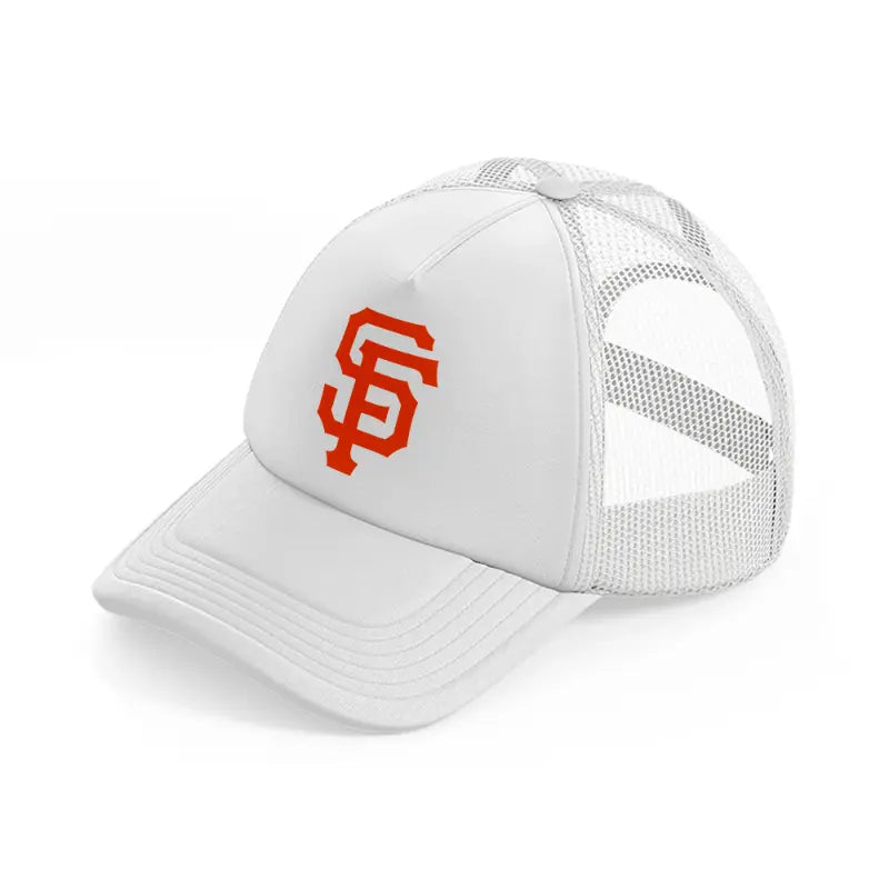 sf orange emblem white trucker hat