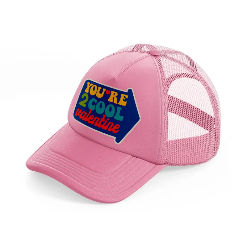 groovy love sentiments gs 09 pink trucker hat