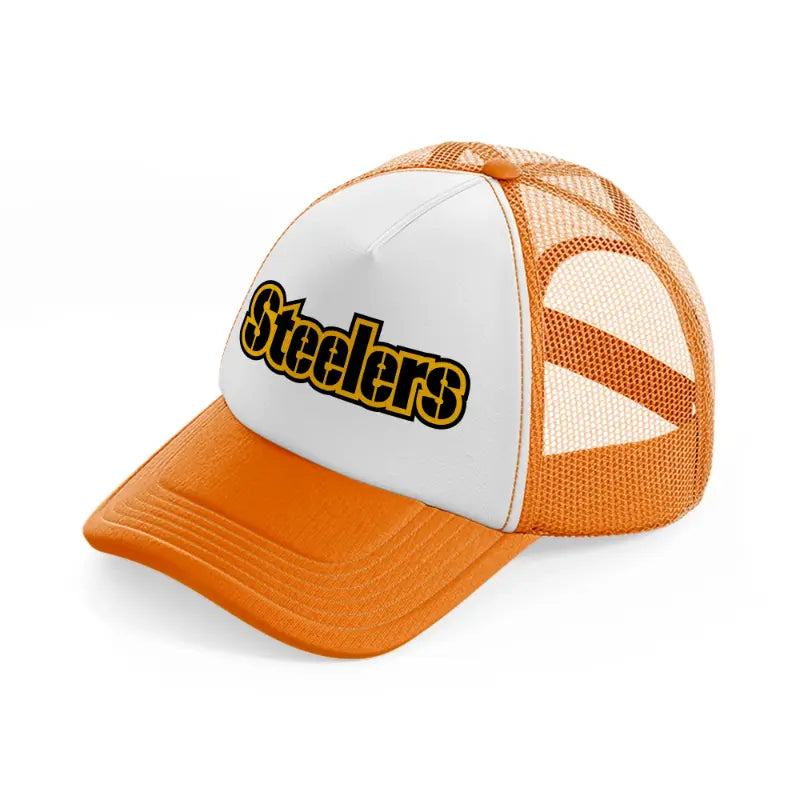 steelers orange trucker hat