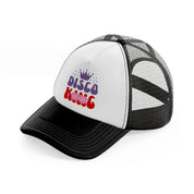 disco king black and white trucker hat