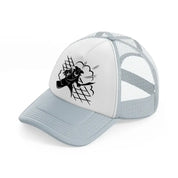 pirate fight grey trucker hat