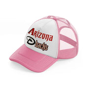 arizona d backs pink and white trucker hat